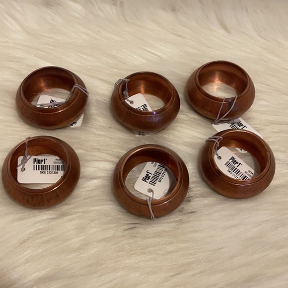 Pier 1 Kitchen Pier Napkins Rings Set 6 Poshmark